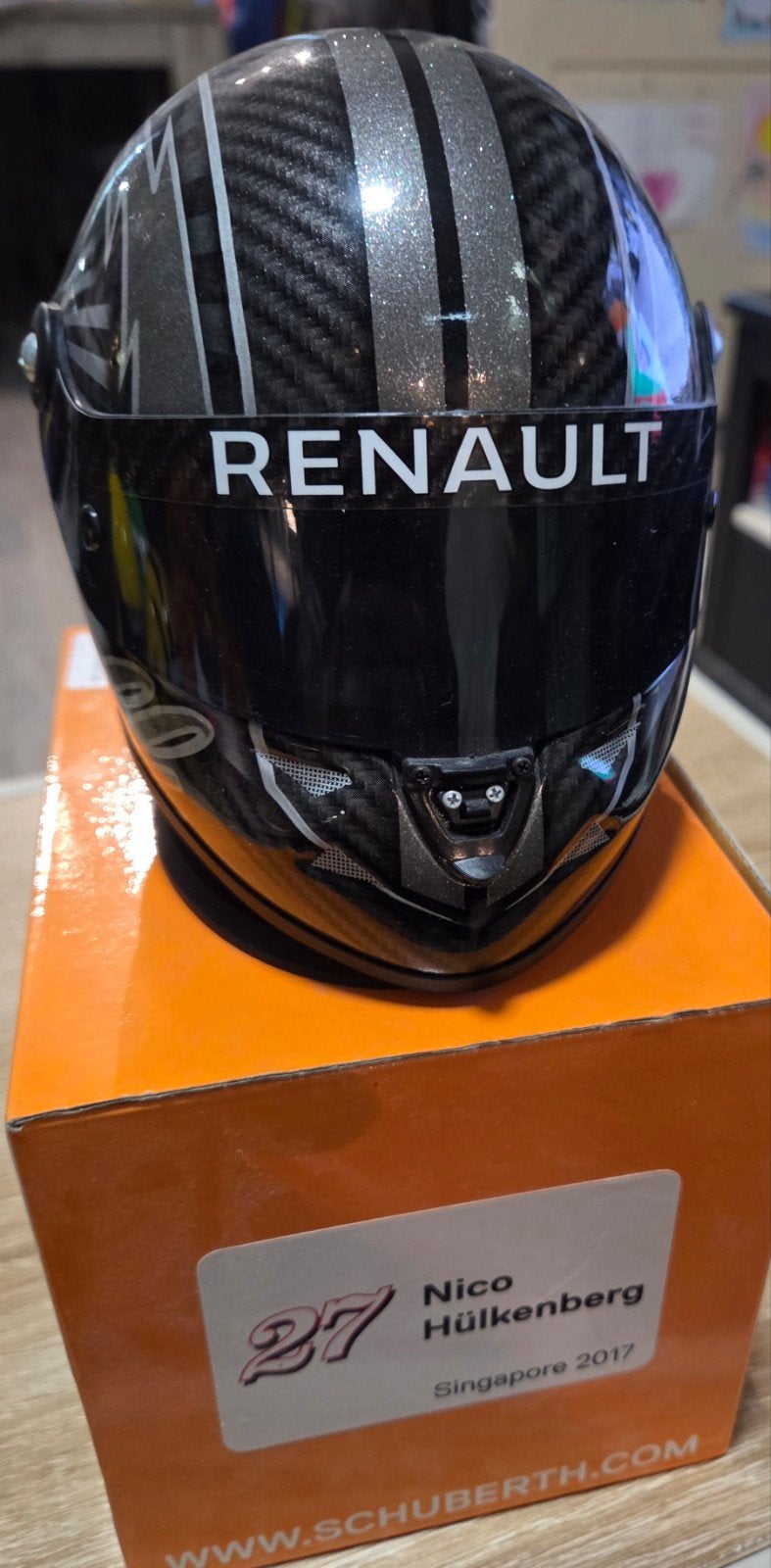 Singapore 2017 1:2 helm Nico Hulkenberg #27, Ophalen of Verzenden, Tweedehands, Integraalhelm, Overige merken