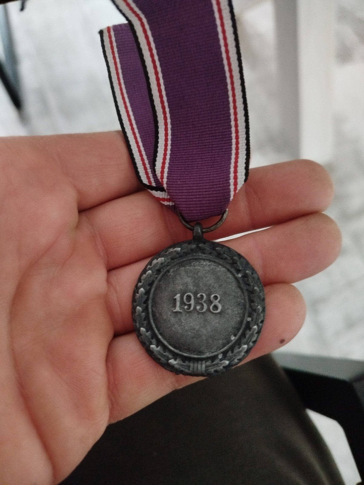 Luftschutz 1938 medaille duits, Verzamelen, Militaria | Tweede Wereldoorlog, Ophalen of Verzenden, Duitsland, Lintje, Medaille of Wings