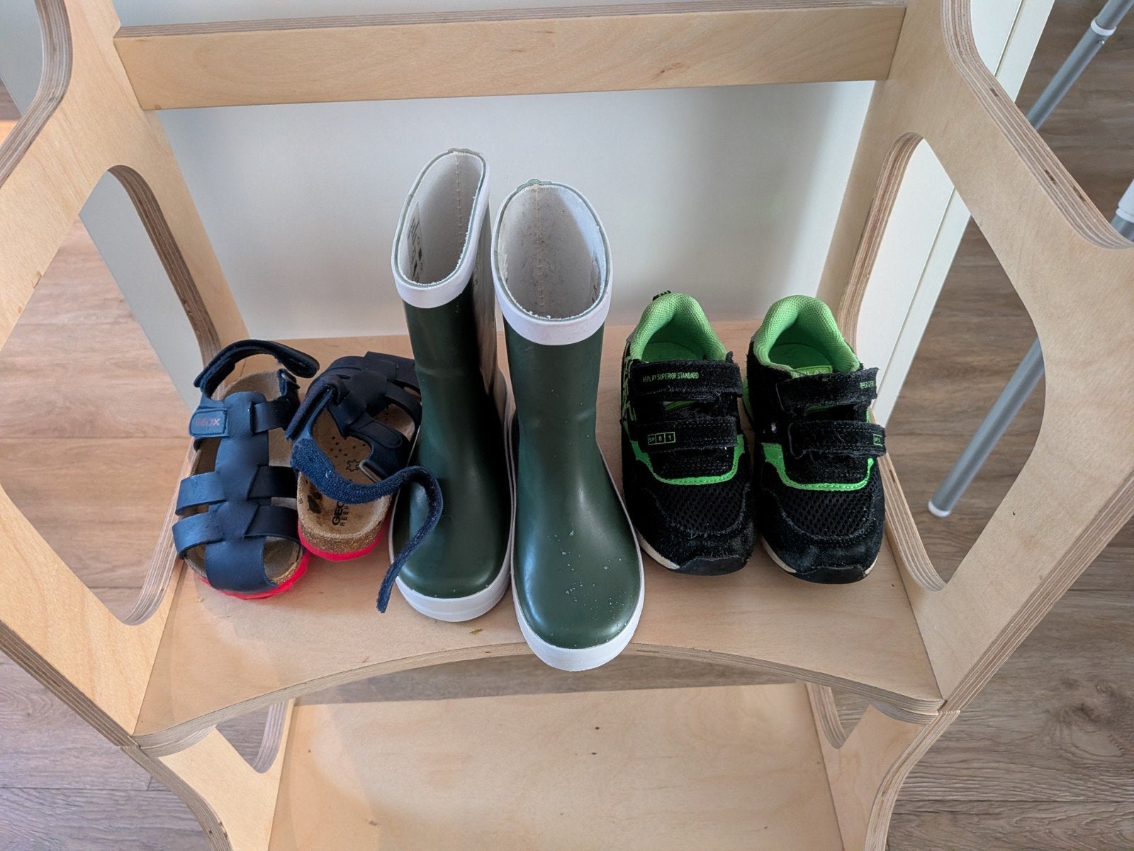 Diverse kinderschoenen (maat 24): sandalen, regenlaarzen, sn, Gebruikt, Jongen of Meisje, Overige typen, Ophalen of Verzenden