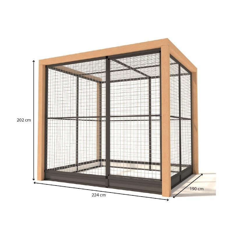 Aluminium kippenren Valentijn met Douglas, Dieren en Toebehoren, Pluimvee | Toebehoren, Ophalen of Verzenden, Nieuw, Kippenhok of Kippenren