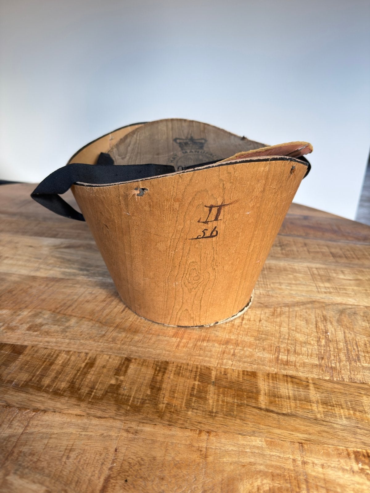 Antieke houten hoedendoos G.C.S. Hat Manufactory, Ophalen of Verzenden
