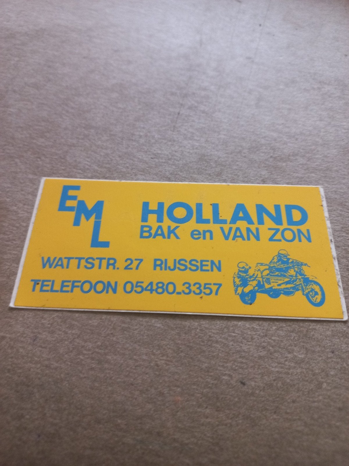 EML Holland Bak en Van Zon - Motorfietsen en Zijspannen, Ophalen of Verzenden