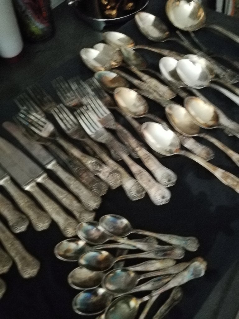 Vintage Italiaanse bestek jaren 70 verzilverd, Antiek en Kunst, Ophalen
