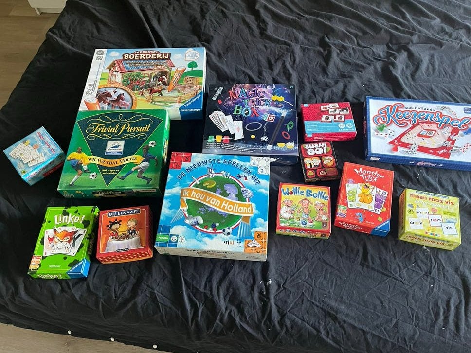 Grote collectie bordspellen en kaartspellen, Hobby en Vrije tijd, Gezelschapsspellen | Bordspellen, Een of twee spelers, Ophalen