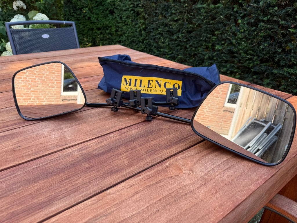 Milenco Aero 3 extra breed caravan spiegels, Caravans en Kamperen, Caravan accessoires, Zo goed als nieuw, Ophalen of Verzenden