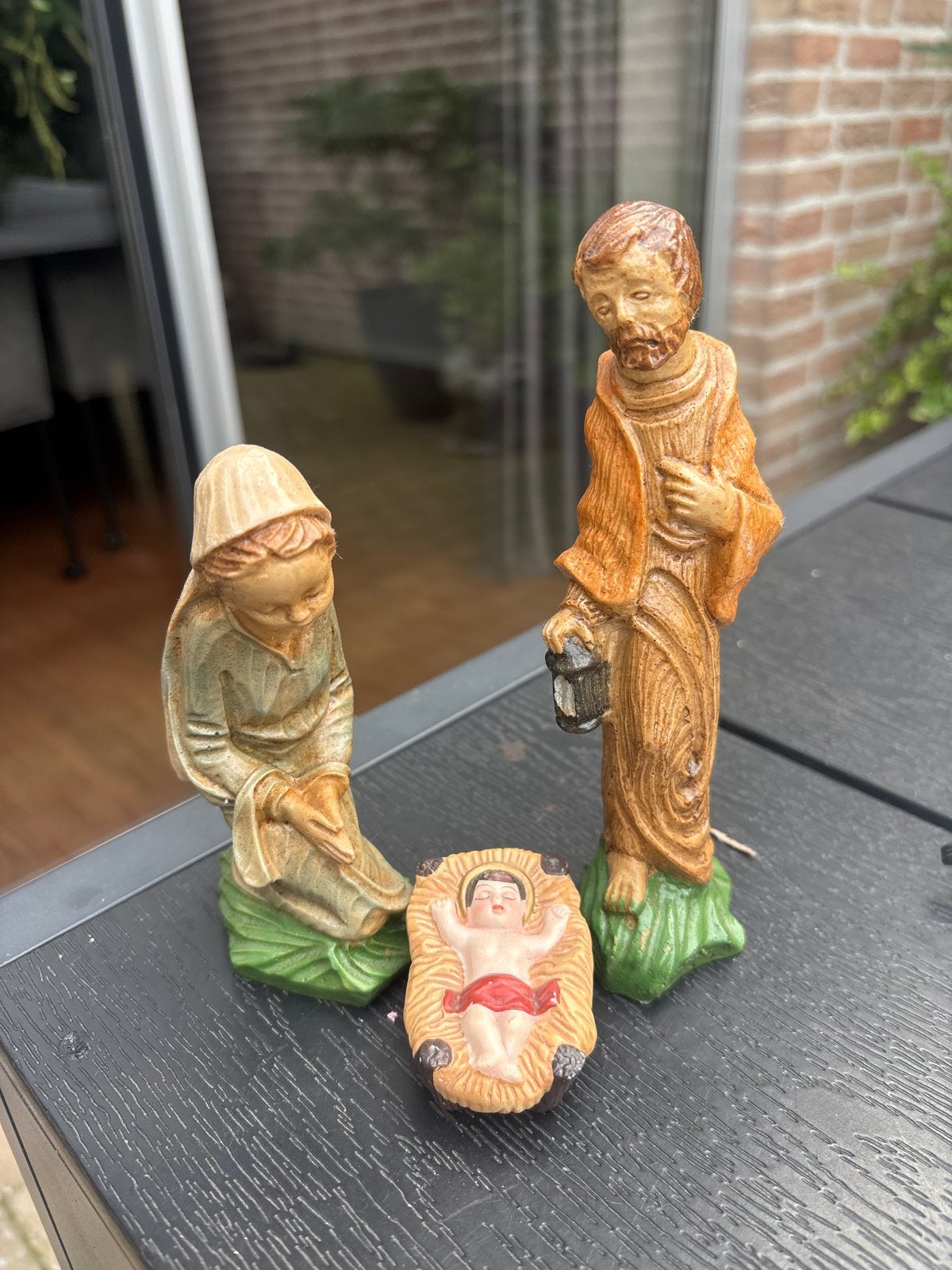 Kerststal beeldjes - Jozef, Maria en Jezus (18cm hoog), Antiek en Kunst, Ophalen of Verzenden