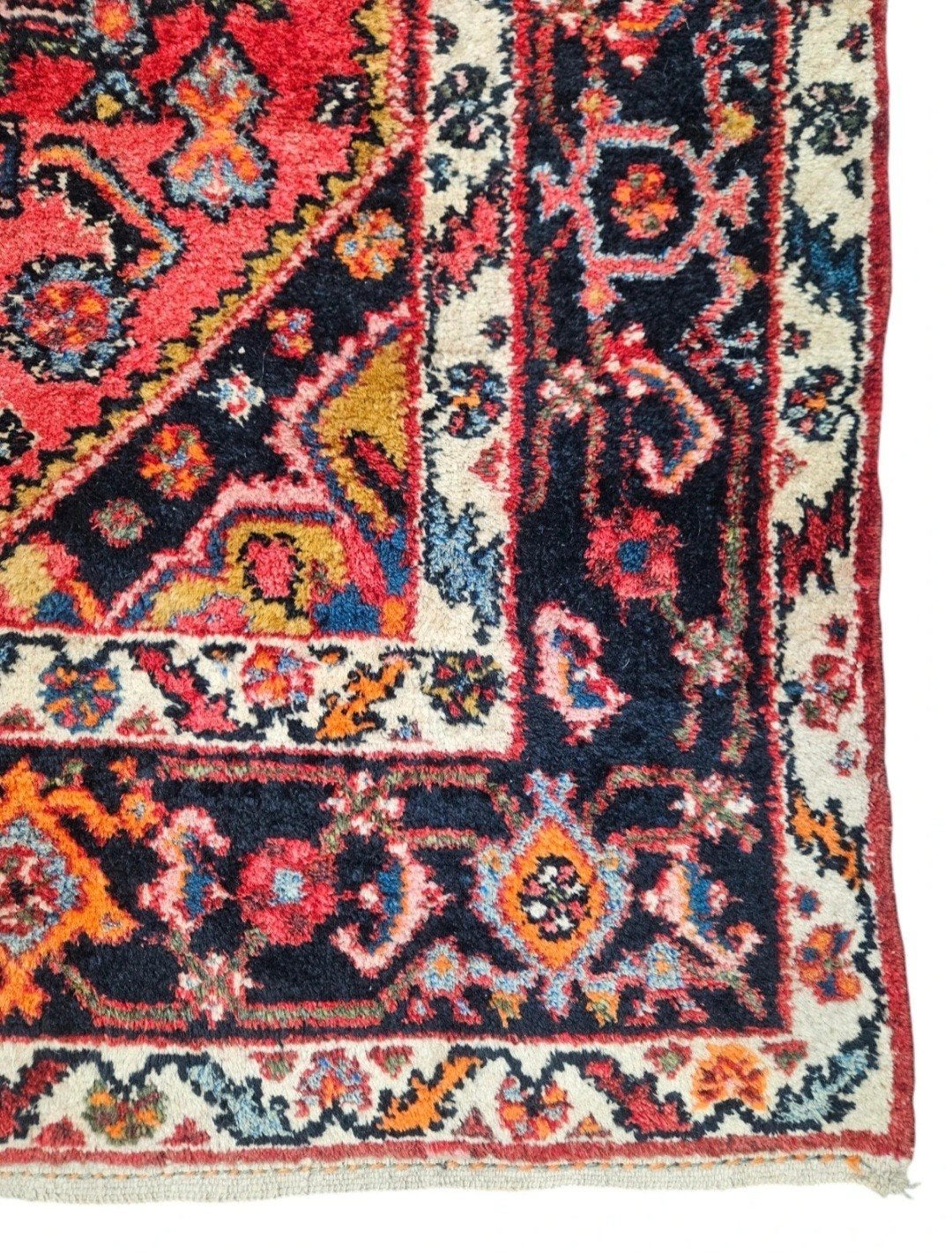 Handgeknoopt Perzisch wol Hamadan tapijt medallion 112x188cm, Hype pop up, Gebruikt, 100 tot 150 cm, Persian, Perzisch, vintage, oosters, hype