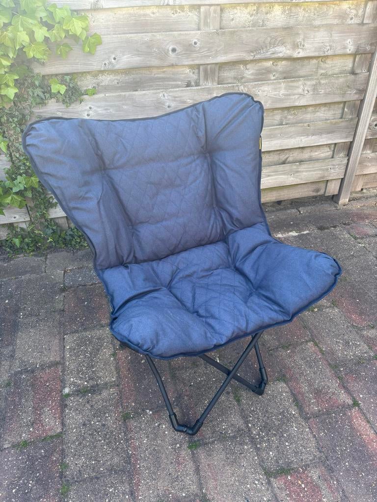 Comfortabele opvouwbare campingstoel - Blauw merk Bo-camp, Ophalen of Verzenden, Zo goed als nieuw, Campingstoel