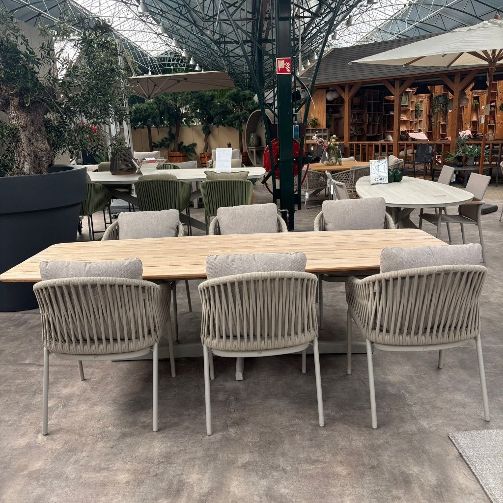 Comillas - Salema Tuinset | Showroommodel, Tuin en Terras, Ophalen, Gebruikt, 6 zitplaatsen, Teakhout
