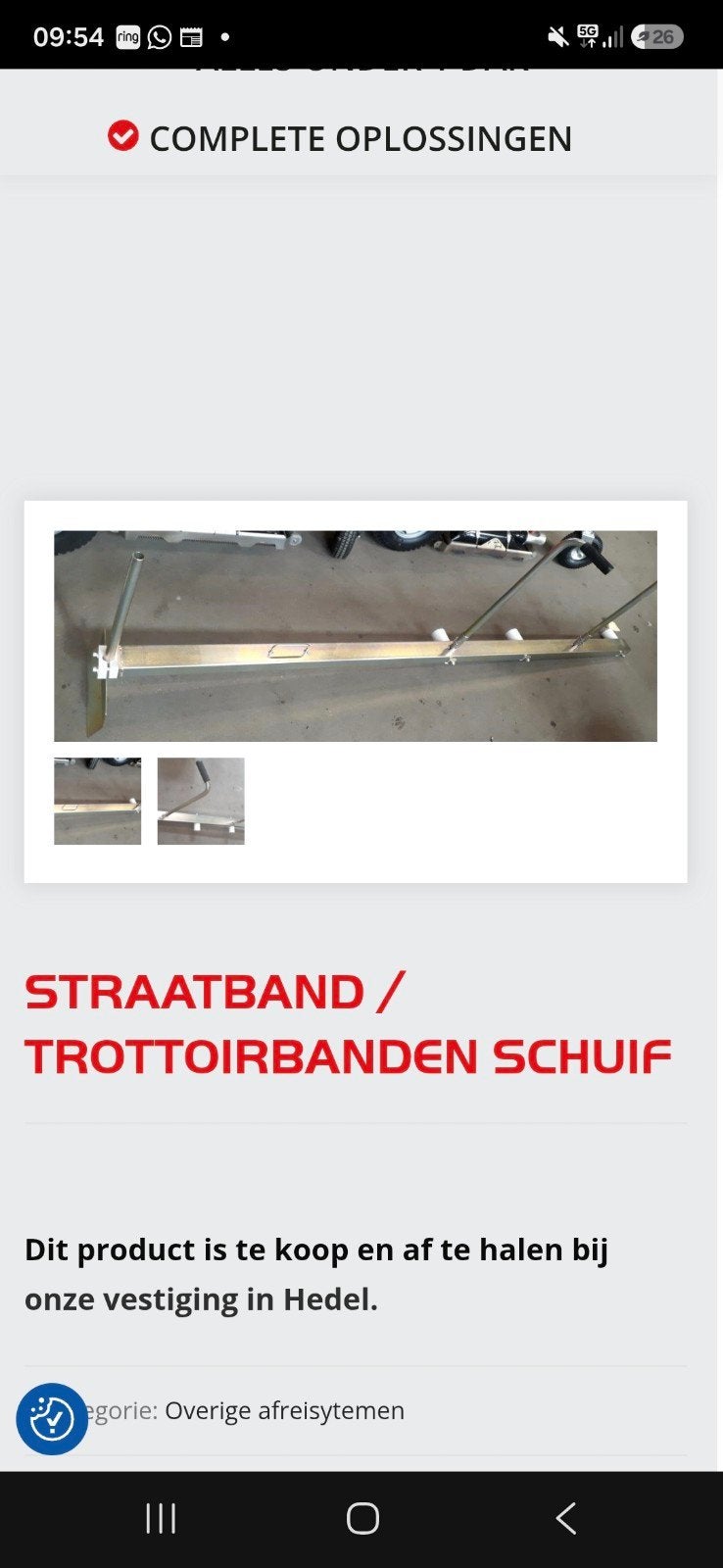 Straatband / Trottoirbanden Schuif, Ophalen of Verzenden, Gebruikt, Overige typen, Overige merken