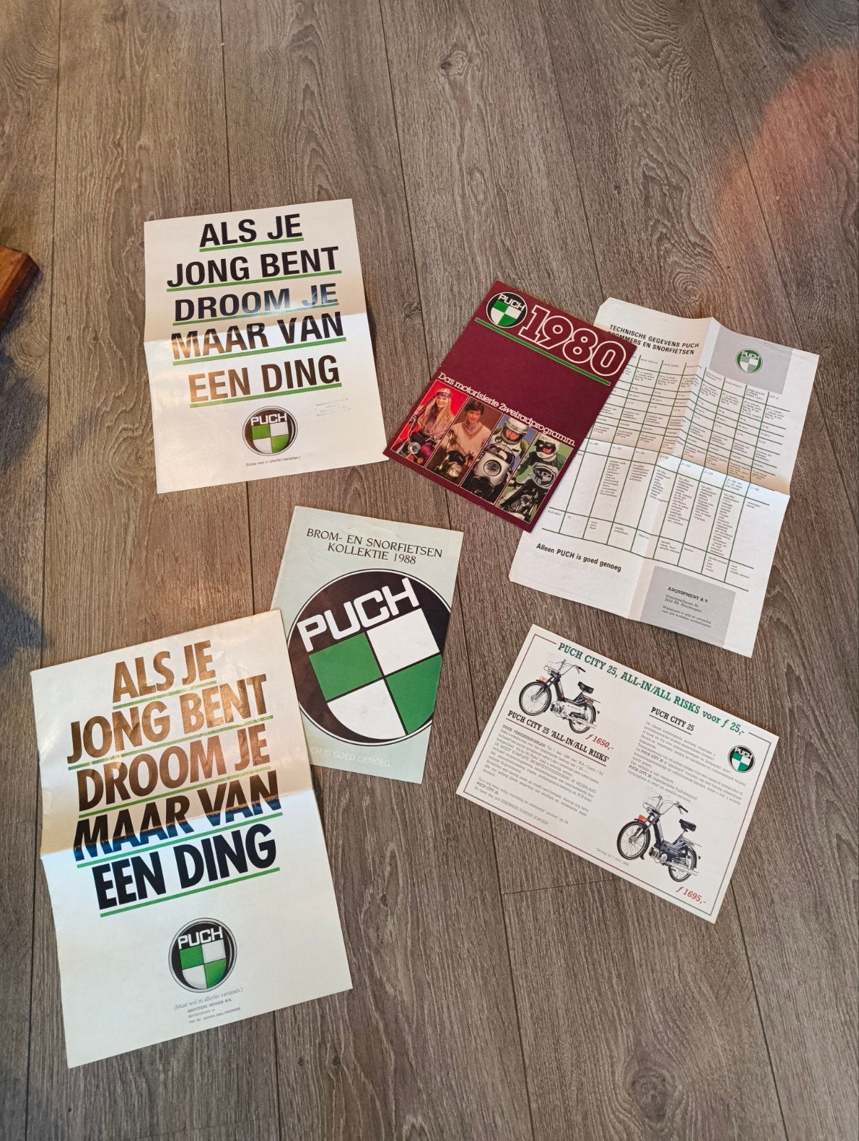 Verzameling Puch brommer brochures, Fietsen en Brommers, Handleidingen en Instructieboekjes, Ophalen of Verzenden, Gebruikt