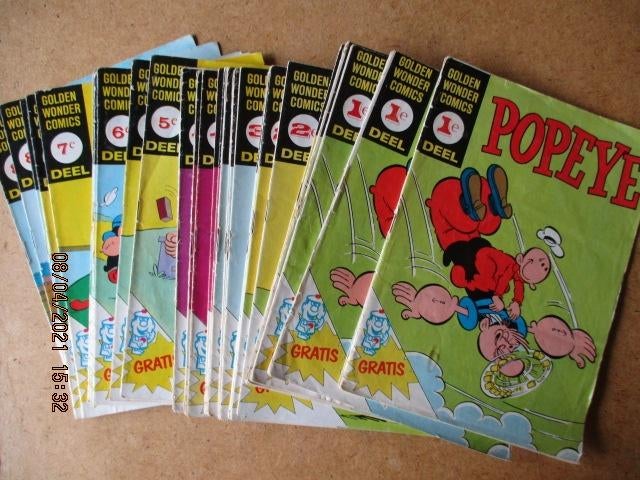 adv0818 popeye golden wonder, Eén stripboek, Ophalen, Gelezen