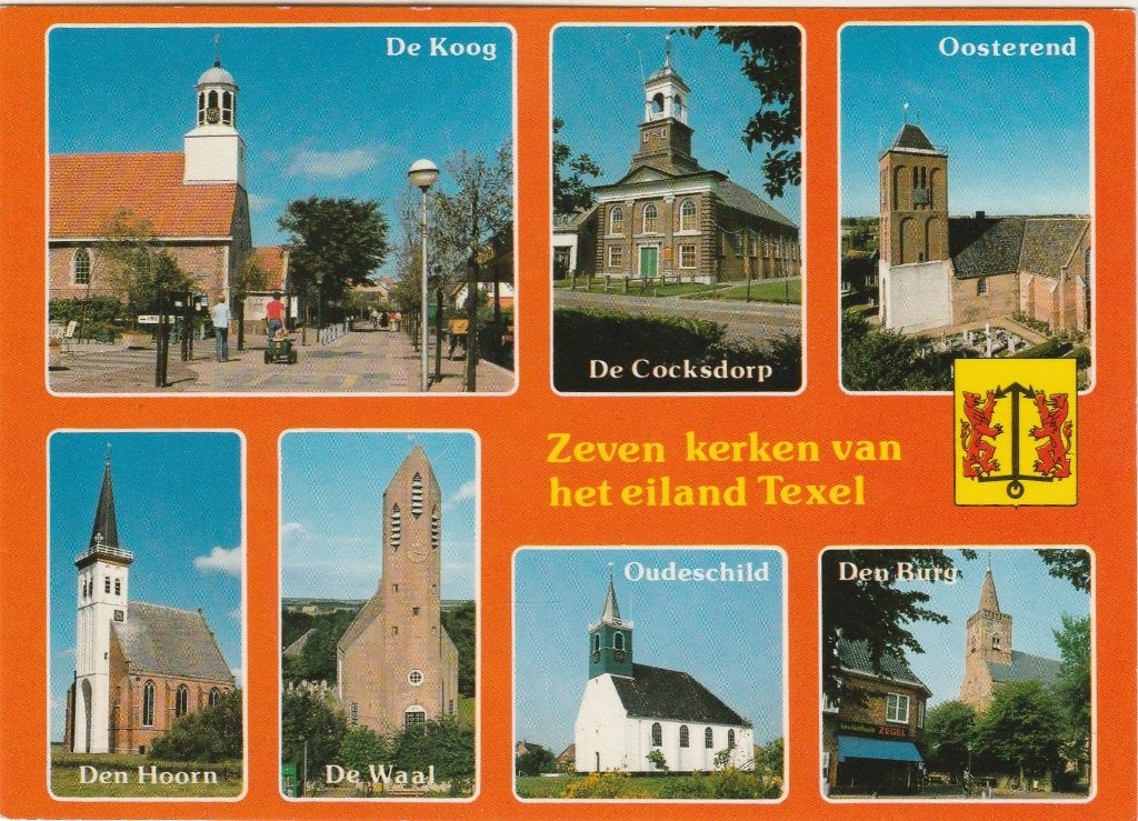 TEXEL Kerken, Verzenden, 1980 tot heden, Ongelopen, Waddeneilanden