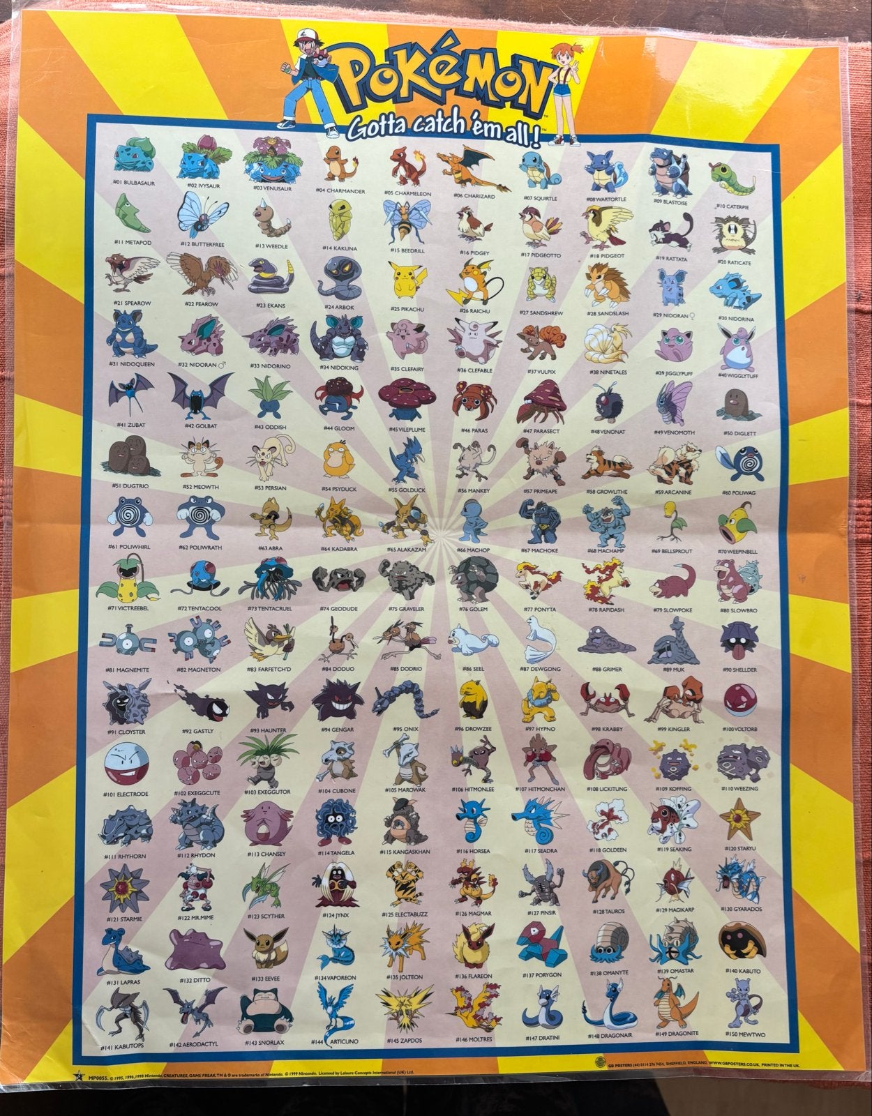 Pokémon 'Gotta Catch 'Em All' Poster - Origineel, Ophalen of Verzenden, Gebruikt, Overige typen