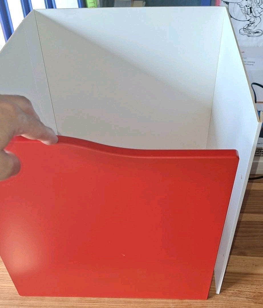 4x Ikea Expedit/kallax kastinzetten rood, Minder dan 50 cm, Ikea Expedit Kallax vakkenkast inzetten, Ophalen of Verzenden, Minder dan 100 cm