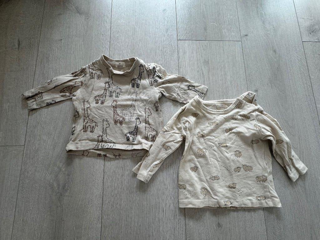 Truitjes lange mouw met diertjes, Kinderen en Baby's, Babykleding | Maat 68, Zeeman, Gebruikt, Ophalen of Verzenden, Truitje of Vestje