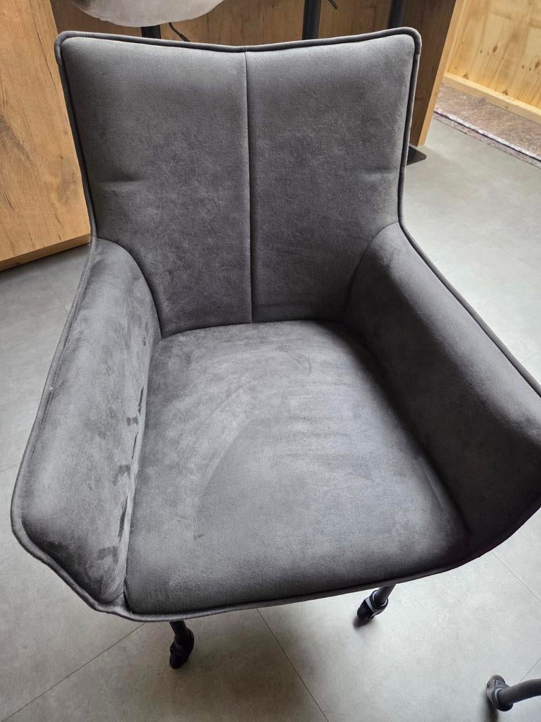 SET 3 eetkamerstoelen en eetkamerbank, Ophalen, Zo goed als nieuw, Industrieel, Minder dan 4 stoelen