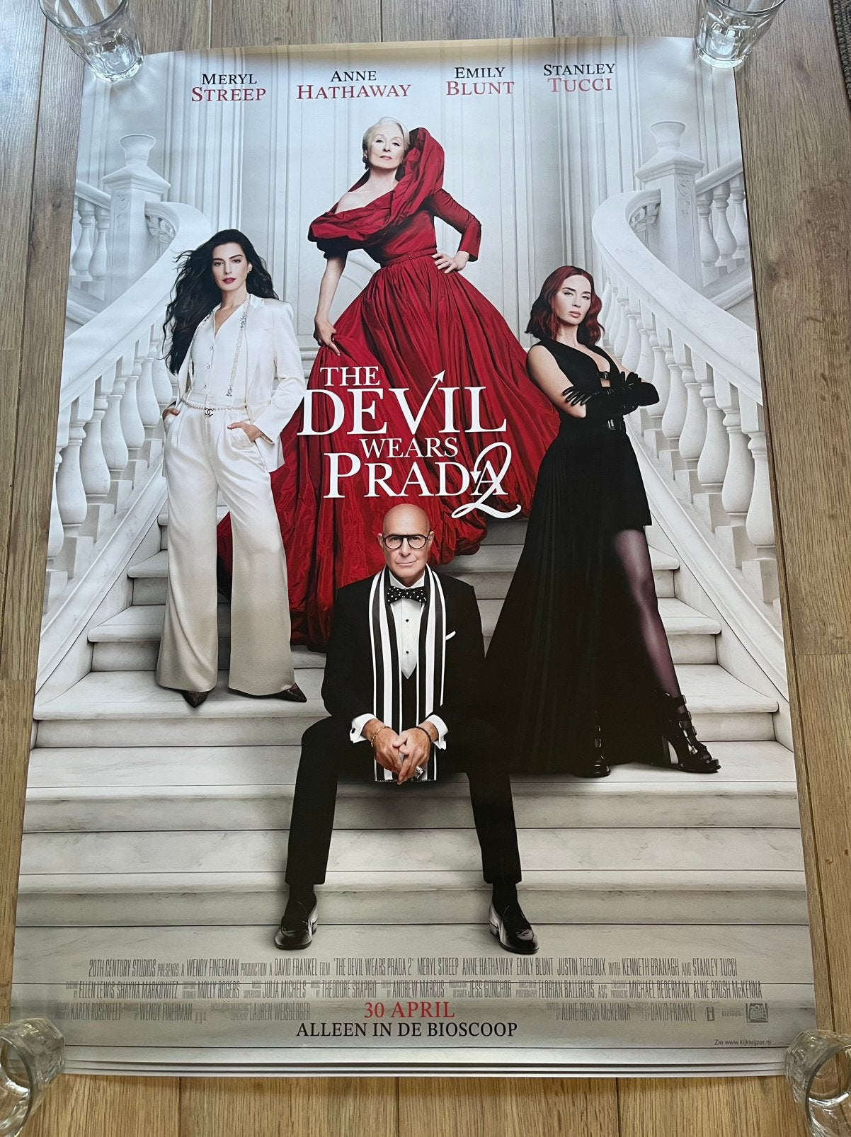The Devil Wears Prada Filmposter dubbelzijdig 100 x 70 cm, Ophalen of Verzenden, Zo goed als nieuw, Deurposter of groter, Film en Tv