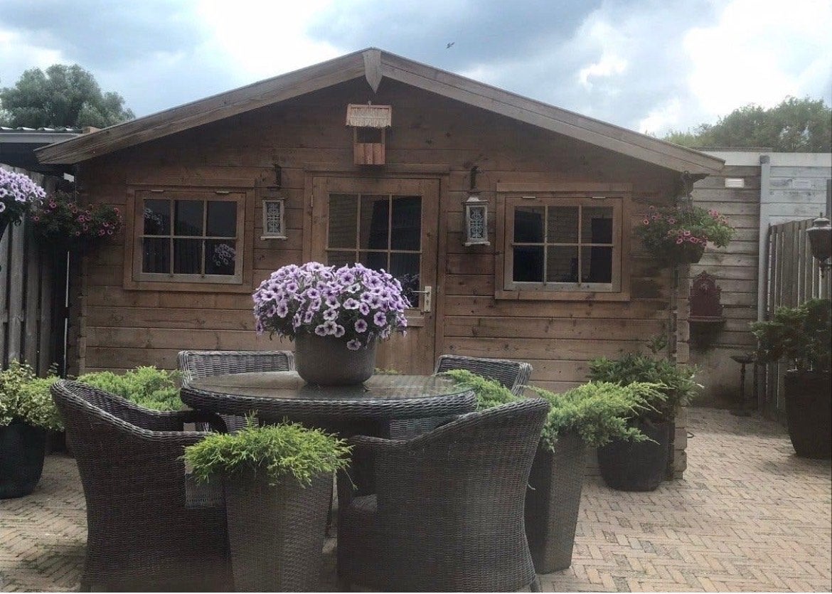 Houten Tuinhuisje 380x250 cm - Ideaal voor uw tuin, Tuin en Terras, Tuinhuis, 250 tot 500 cm, Ophalen of Verzenden, 2 ramen