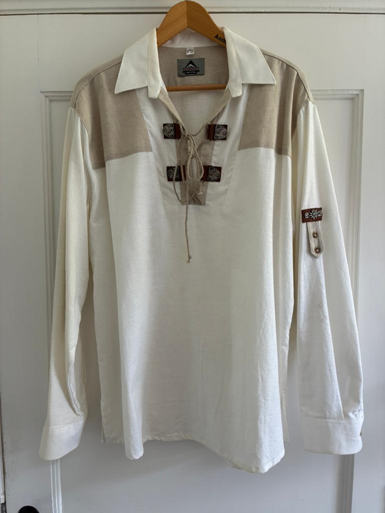 Tiroler hemd trachten kleding, Kleding | Heren, Polo's, Ophalen, Gedragen, Overige maten, Beige