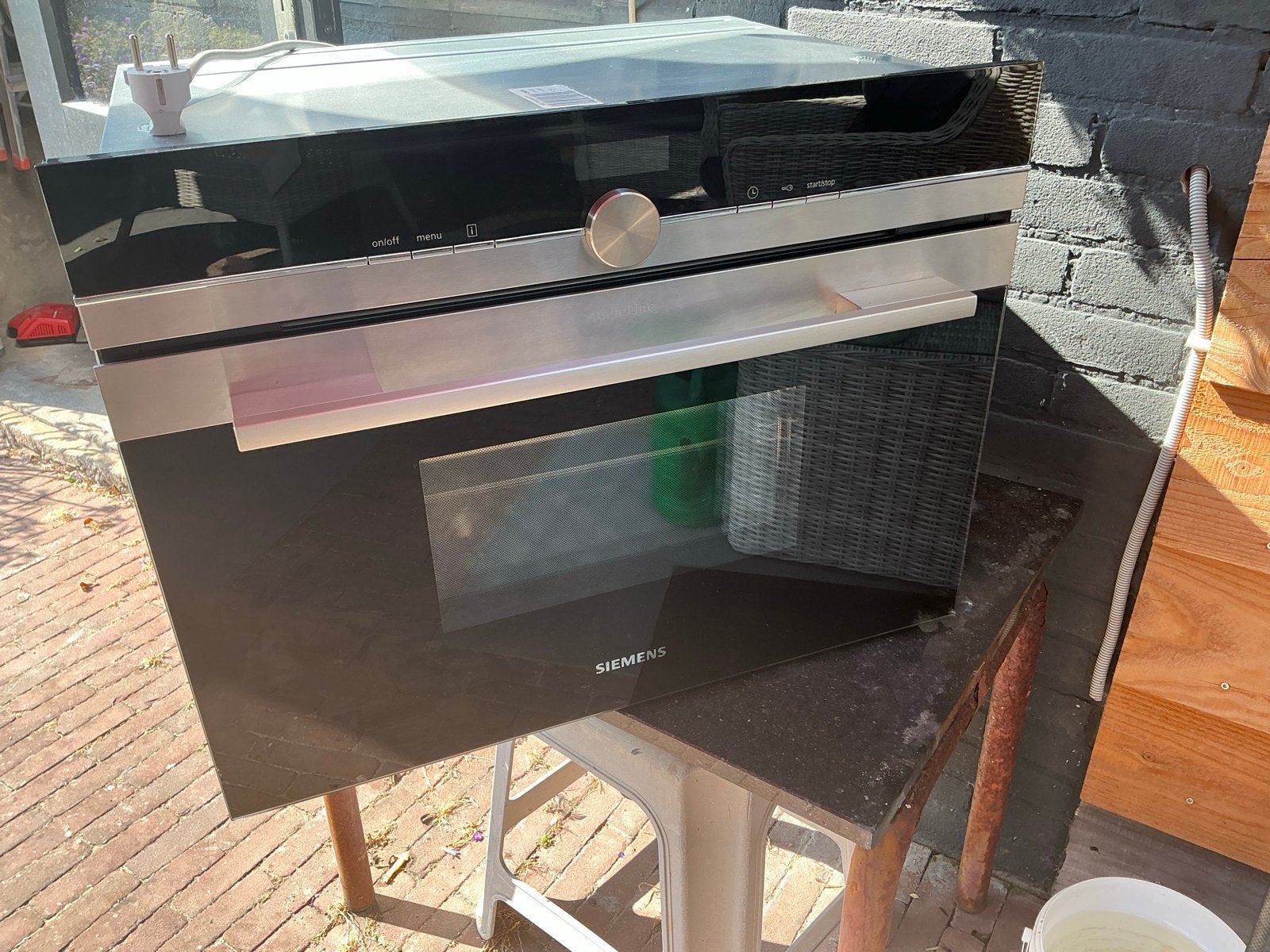 Siemens Compacte Inbouw Stoomoven nooit gebruikt, Witgoed en Apparatuur, Ovens, Ophalen, 45 tot 50 cm, Gebruikt, Siemens