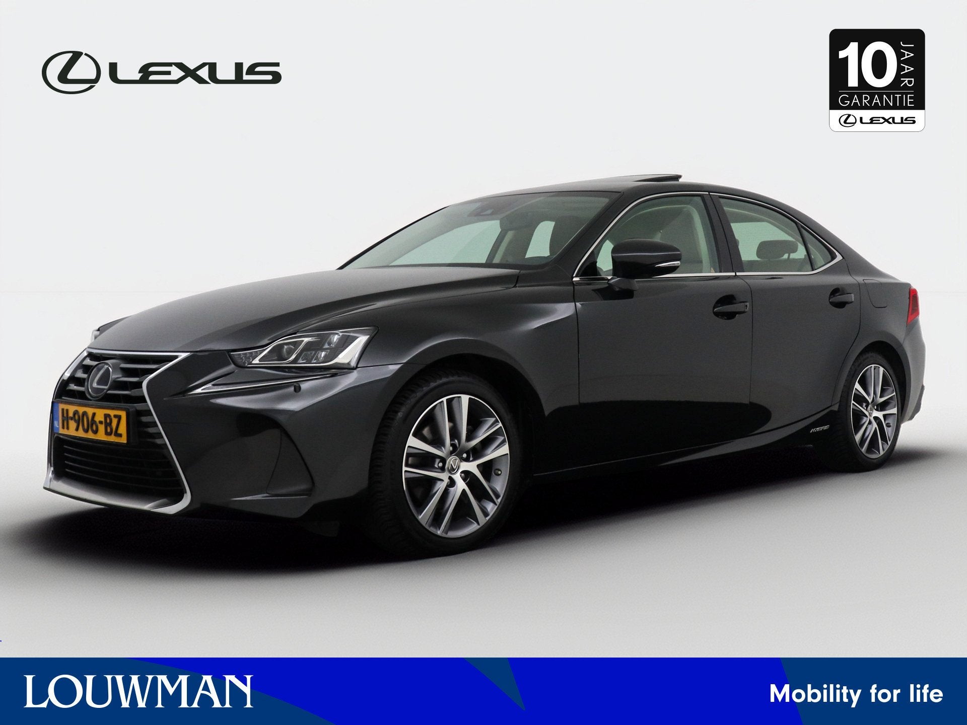 Lexus IS 300h Luxury Line | Schuif/Kantel Dak | Lederen bekl, Auto's, Automaat, Achterwielaandrijving, Gebruikt, Zwart