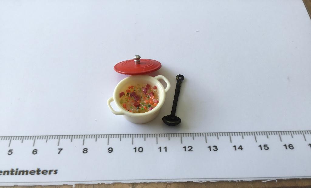 Poppenhuis miniaturen pan soep 45, Ophalen of Verzenden, Nieuw, Poppenhuis