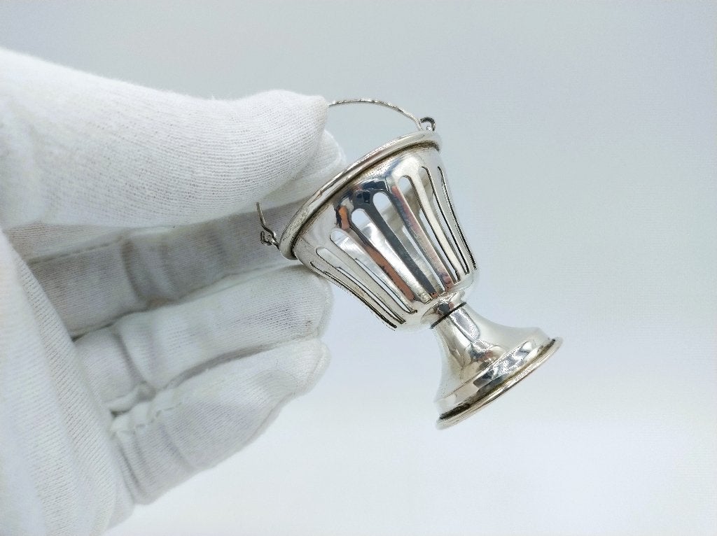 Zilveren miniatuur vuurkorf, H. Hooijkaas, Schoonhoven