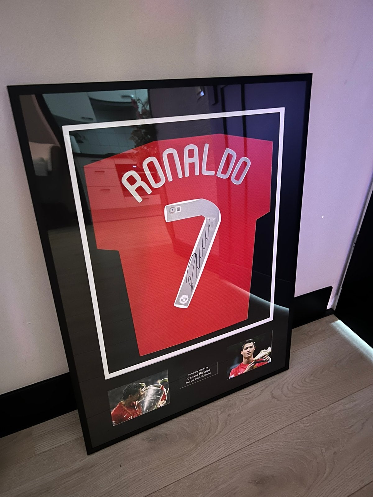 Cristiano Ronaldo CR7 Man utd 2008 Beckett Witnessed, Ophalen of Verzenden, Zo goed als nieuw, Buitenlandse clubs, Shirt