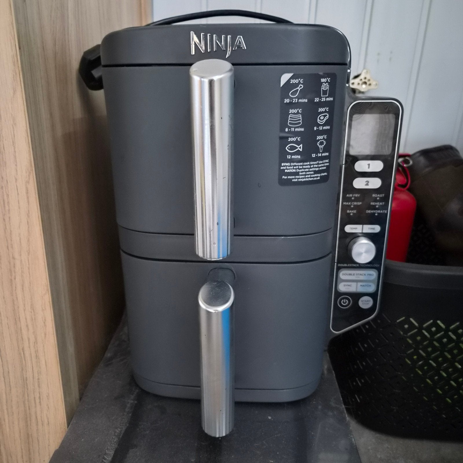 ninja double stack airfryer  9.5 L, Ophalen, Zo goed als nieuw, Airfryer