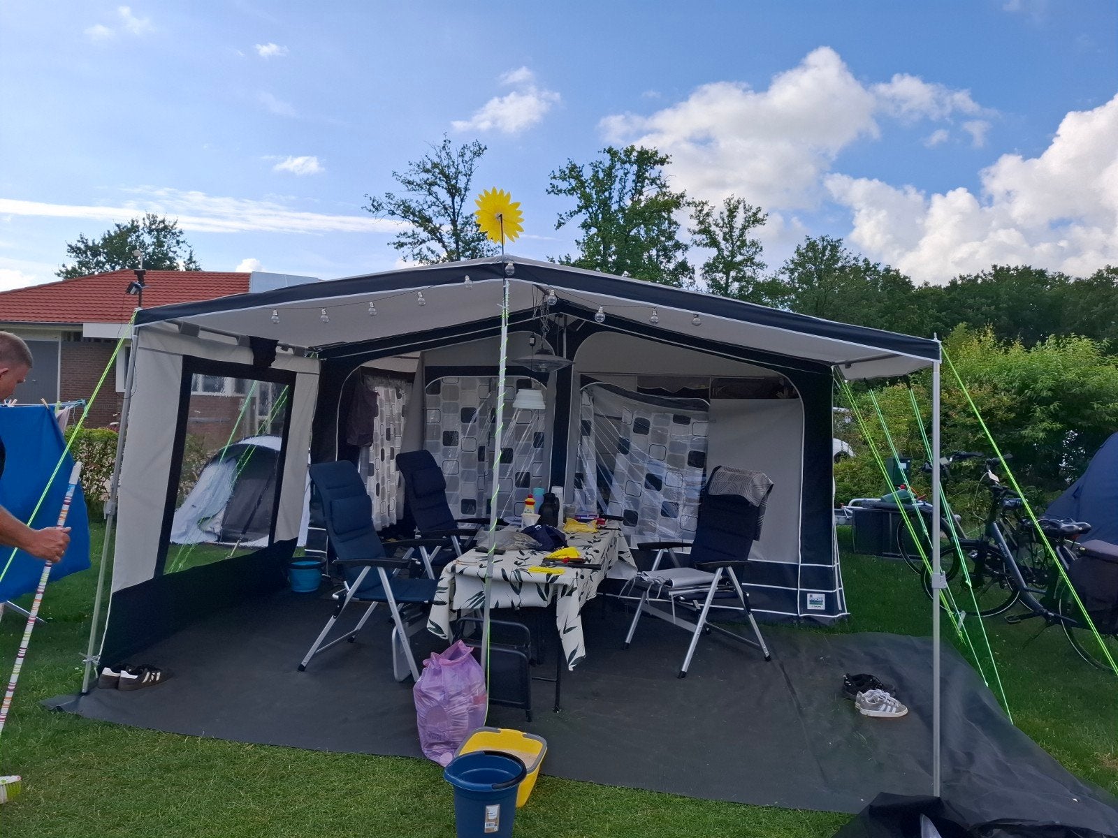 Obelink voortent  luifel met aliminium frame, Ophalen, Zo goed als nieuw, Ten Cate All Season 200g/m2, Overige merken
