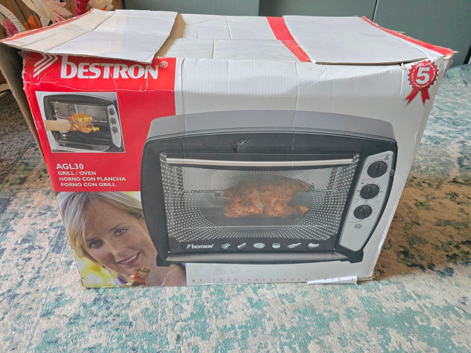 Bestron AGL30 Grill/Oven - Compacte Mini-oven met Grill, Ophalen, Minder dan 45 cm, Minder dan 45 cm, Oven met grill