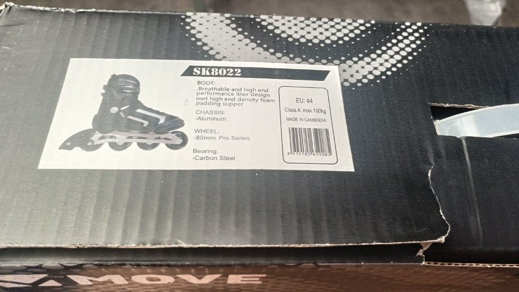 Move SK8022 Skeelers Inline Skate maat 44 demo nieuw in doos, Overige merken, Move, Nieuw, Ophalen of Verzenden