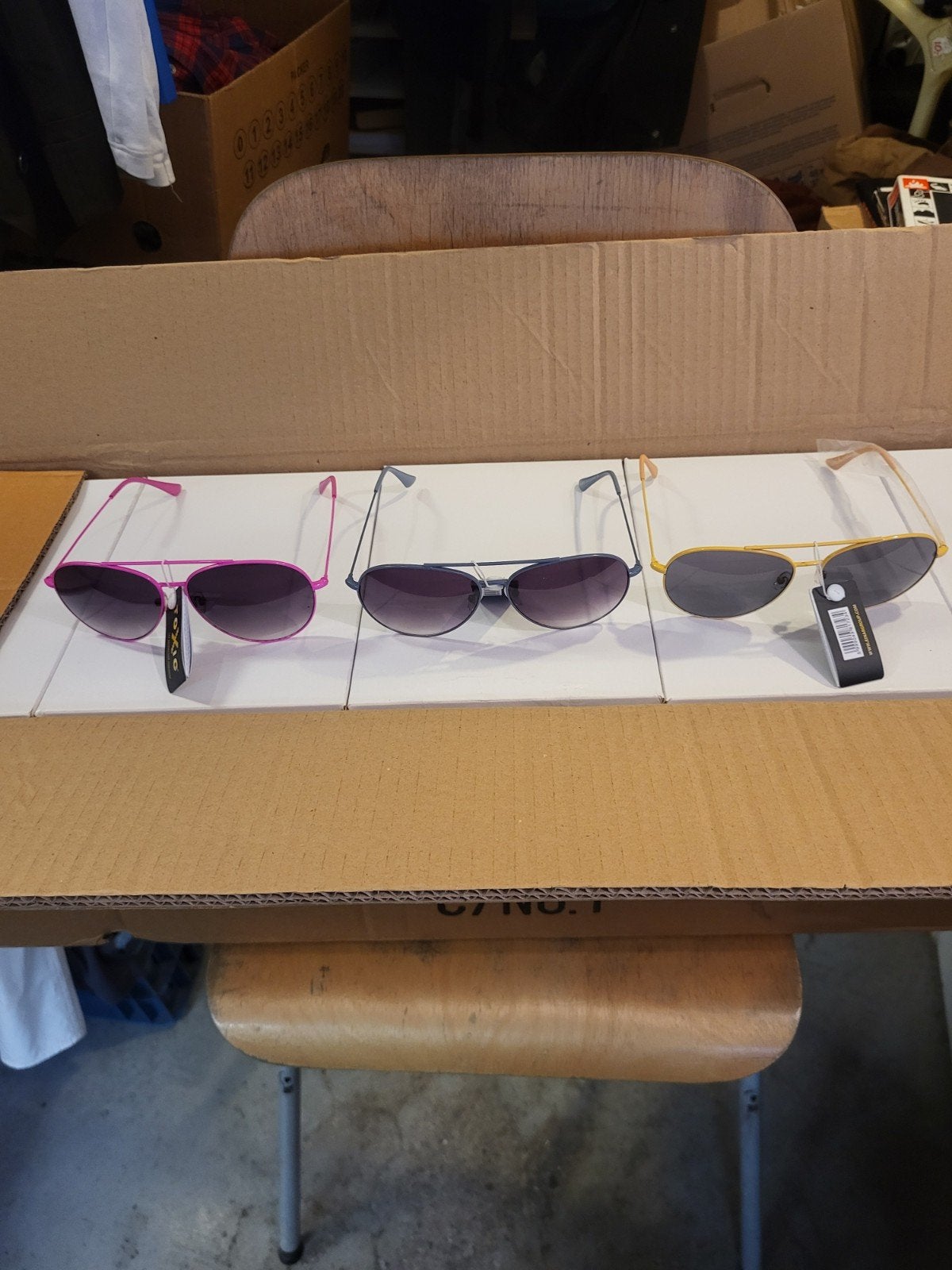 Nieuwe piloten Zonnebrillen in diverse kleuren, Sieraden, Tassen en Uiterlijk, Overige merken, Zonnebril, Toxic Eyewear, Geel