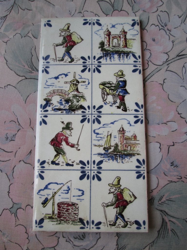 Aparte mooie sprookjes tegel, kasteel 20x10 cm. Tegelwand, Ophalen