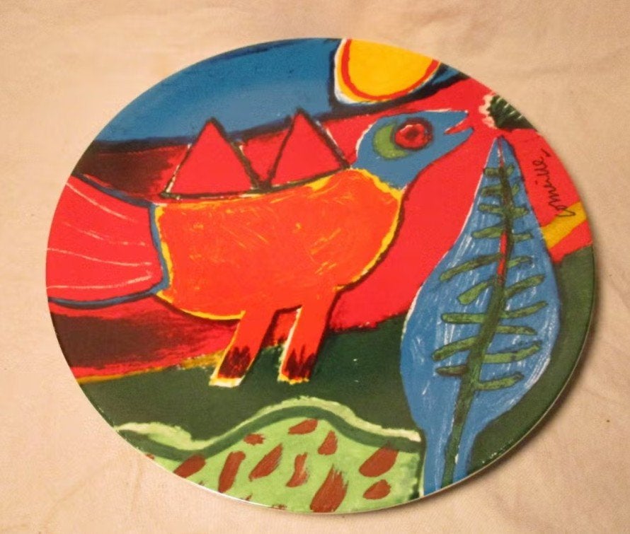 Corneille bord "L'Été Commençant" - Kleurrijk kunstbord, Antiek en Kunst, Ophalen of Verzenden