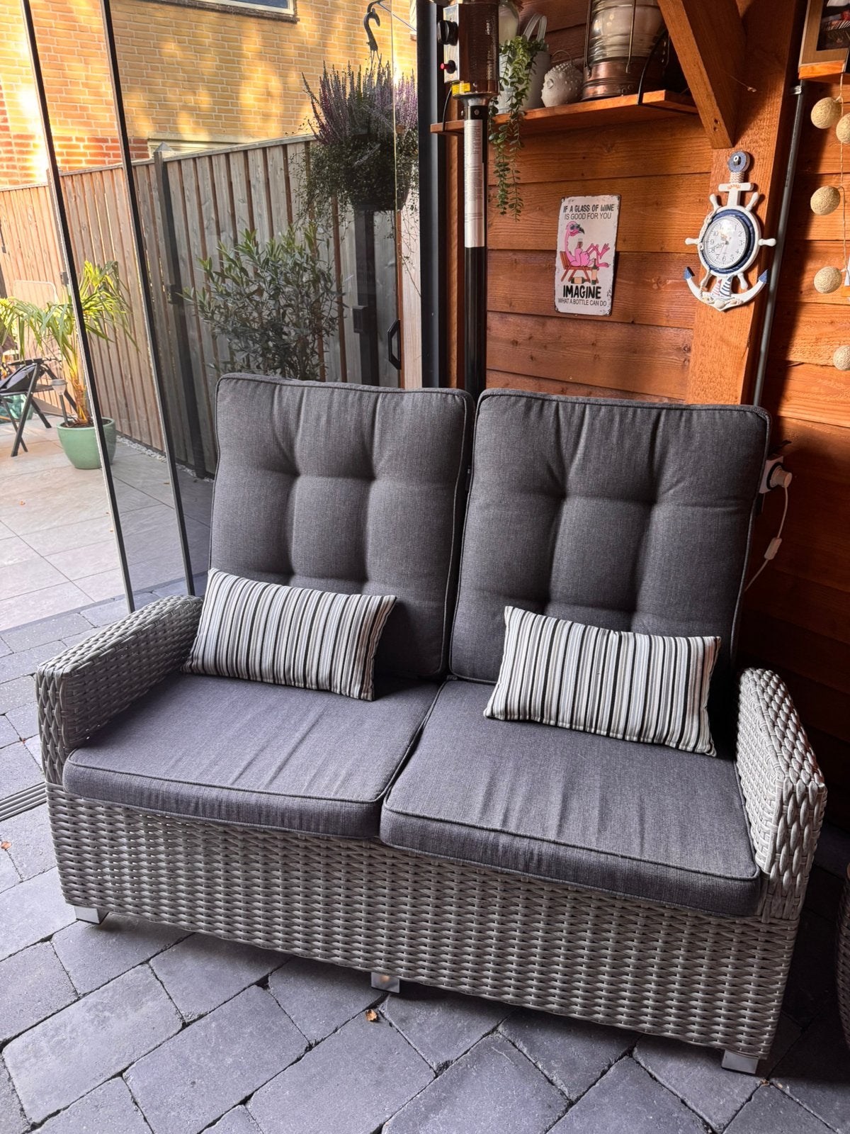 Nieuw lounge tuinbankje Caya van My Own Living grijs, Ophalen, Nieuw, Wicker