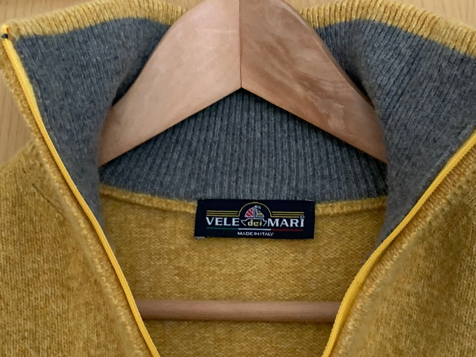 Herentrui coltrui 70% wol maat 3xl Vele dei Mari mosterdgeel, Ophalen of Verzenden, Zo goed als nieuw, Overige maten, Geel