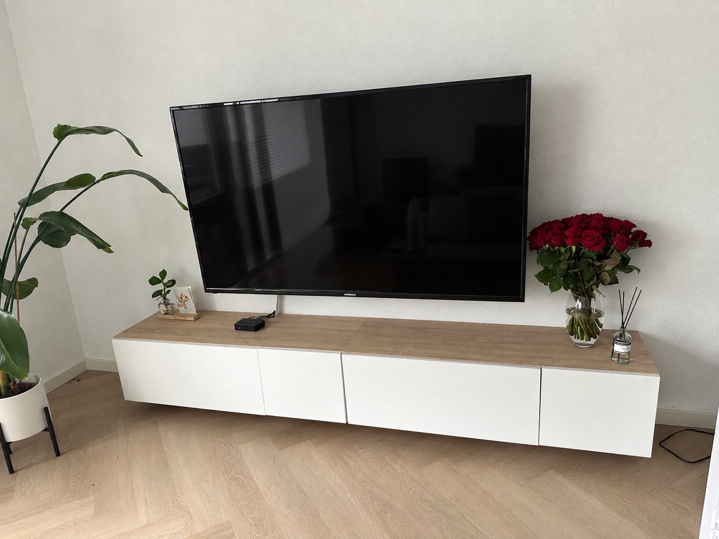 Moderne TV-kast, 2 losse elementen, L240,5 x H34 x B40,5 cm, Ophalen, Gebruikt, 200 cm of meer, Minder dan 100 cm