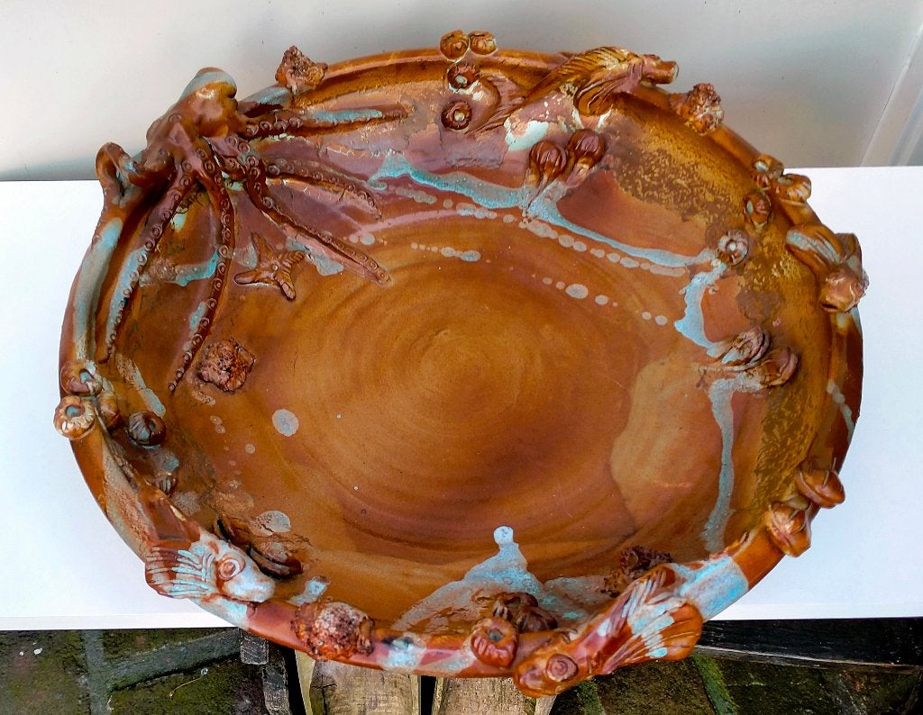 Steengoed Zee Leven Design Object / Schaal Christoffer Crete, Antiek en Kunst, Ophalen of Verzenden