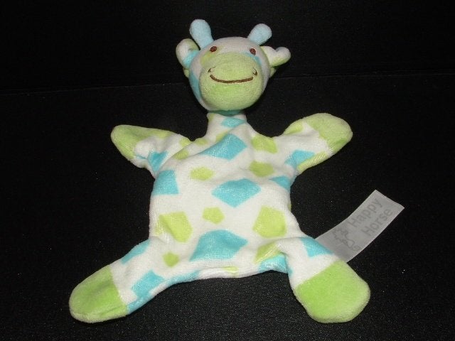 HAPPY HORSE GIRAFFE KNUFFELDOEKJE BLUE GOFFY VELOURS, Verzenden, Nieuw, Overige typen