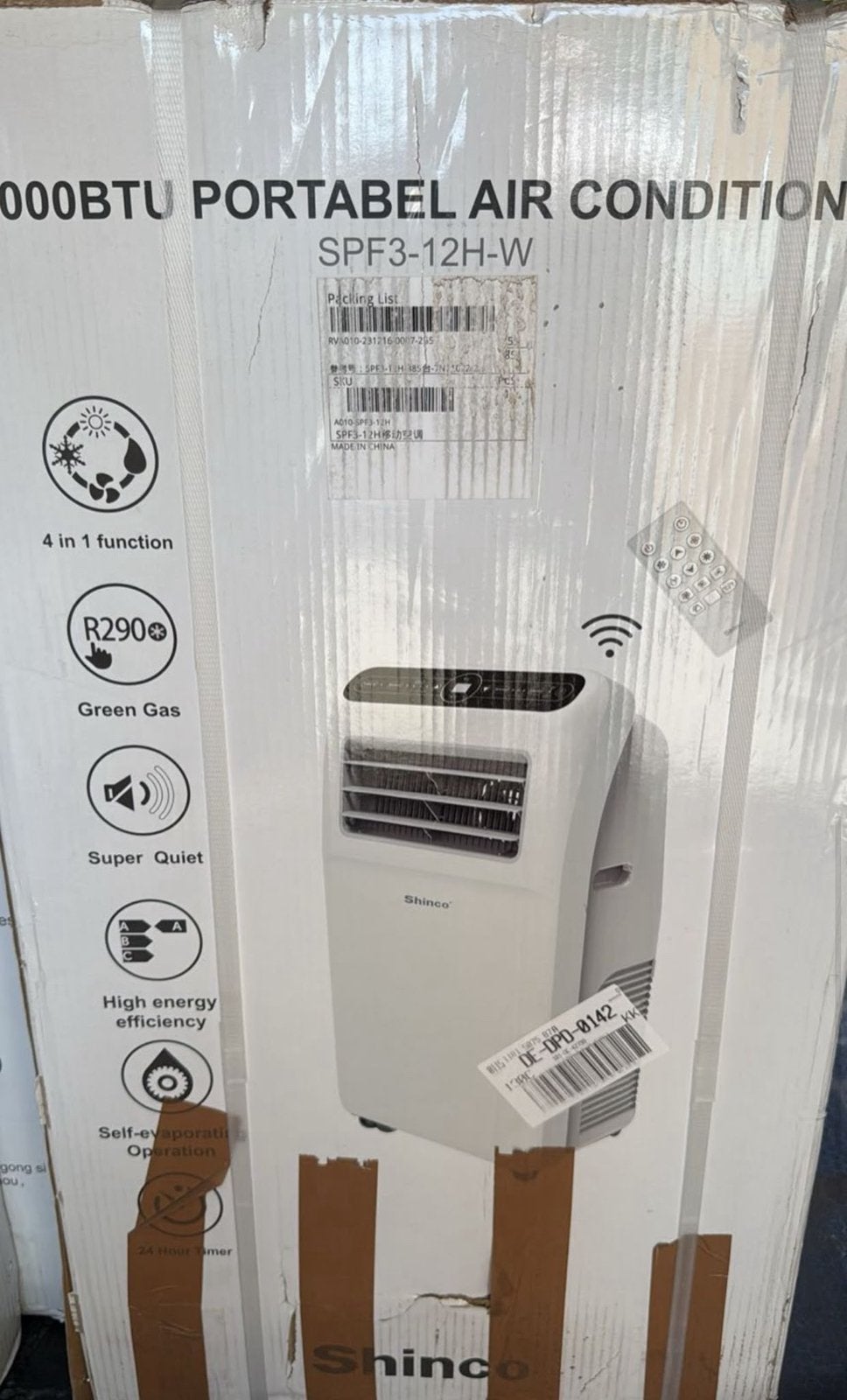 Airco Shinco, Ophalen, Verwarmen, Nieuw, 3 snelheden of meer