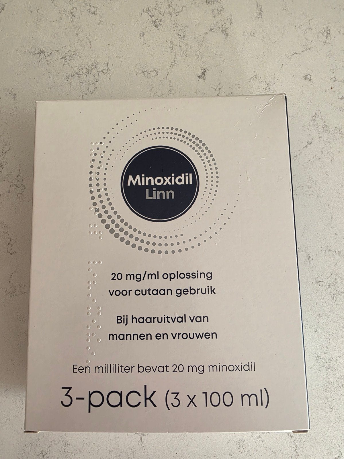 Minoxidil Linn 20 mg/ml Oplossing 3-pack (3 x 100 ml), Ophalen of Verzenden, Nieuw, Haarverzorger of -hersteller