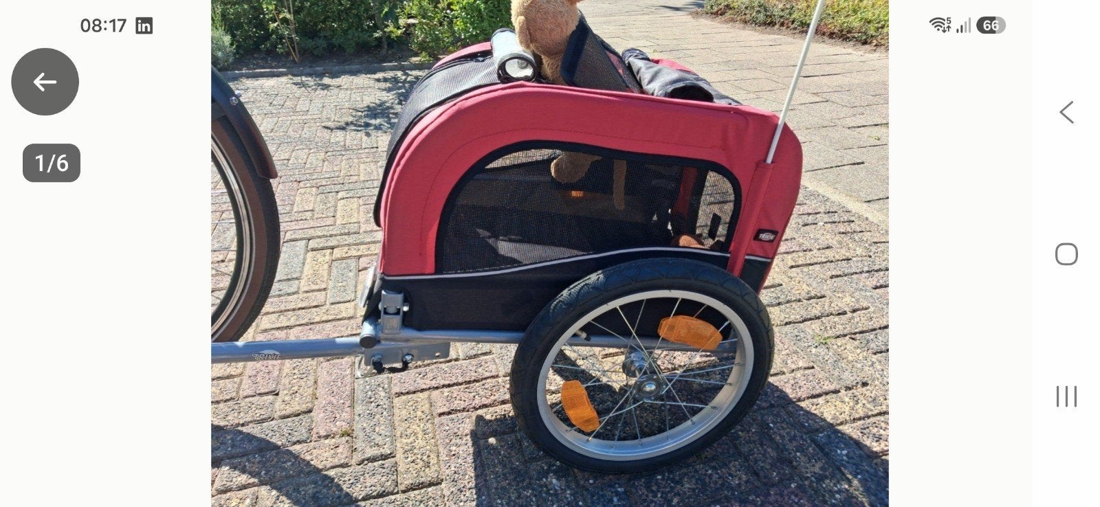 Trixie Hondenfietskar - Zo goed als nieuw, Ophalen, Trixie, Minder dan 20 kg, Zo goed als nieuw