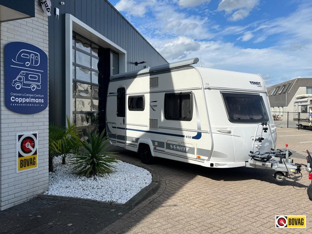 Fendt Saphir 450 SQB voortent cassette luifel, Caravans en Kamperen, Bedrijf, Treinzit, 5 tot 6 meter, Tot en met 4