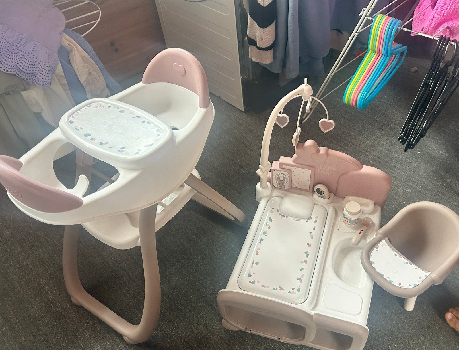 Smoby Baby Nurse speelset met kinderstoel en verzorgingsstat, Ophalen, Gebruikt, Overige typen