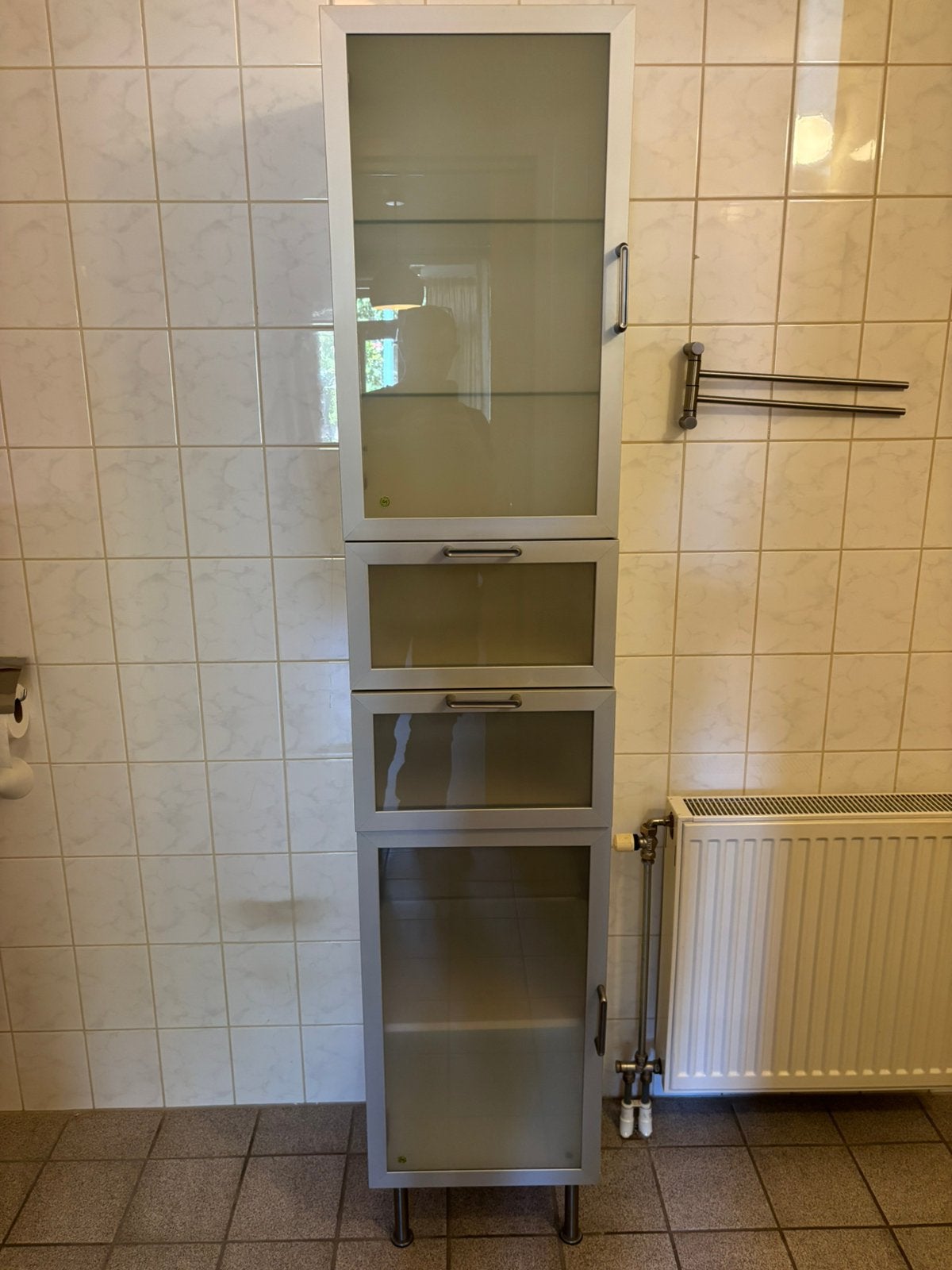 Badkamer meubel, Huis en Inrichting, Badkamer | Badkamermeubels, Ophalen, (Half)hoge kast, Minder dan 50 cm, Gebruikt