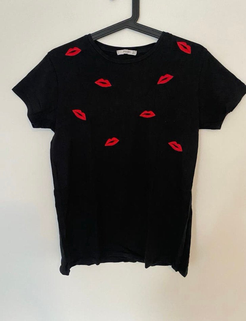 Dames t-shirt. Maat m, Kleding | Dames, Maat 38/40 (M), Mango, Verzenden, Zwart