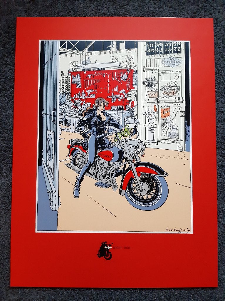 Franka zeefdruk 'Night Ride' door Henk Kuijpers, Eén stripboek, Nieuw, Ophalen of Verzenden, Henk Kuijpers