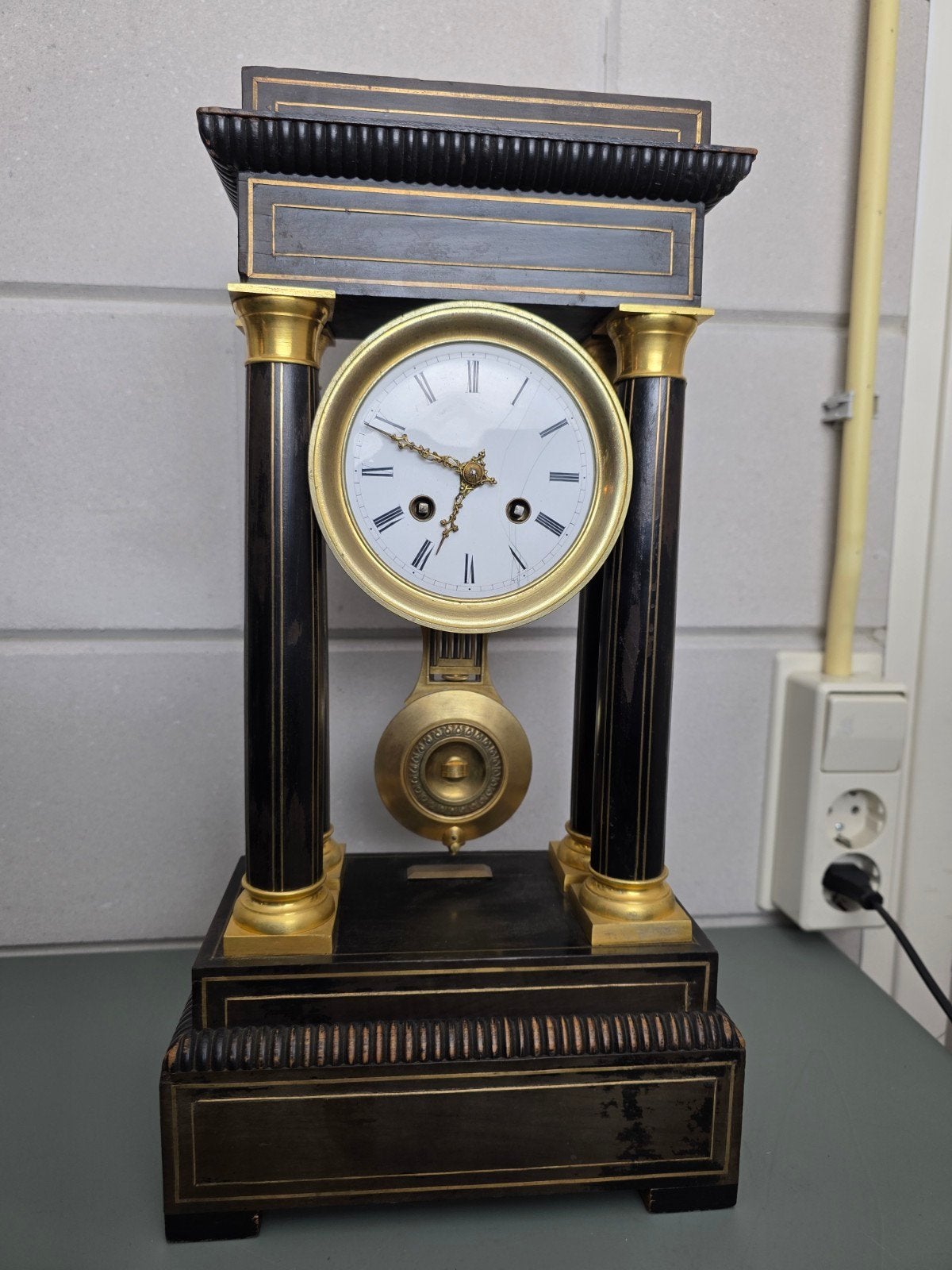 antieke Franse klok, Antiek en Kunst, Antiek | Klokken, Ophalen of Verzenden